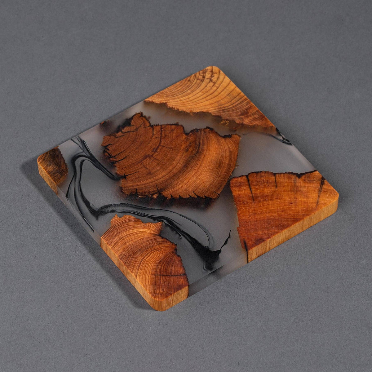 Season and Stir™ Handcrafted Cedar Coasters, Full Set of 6: with holder!