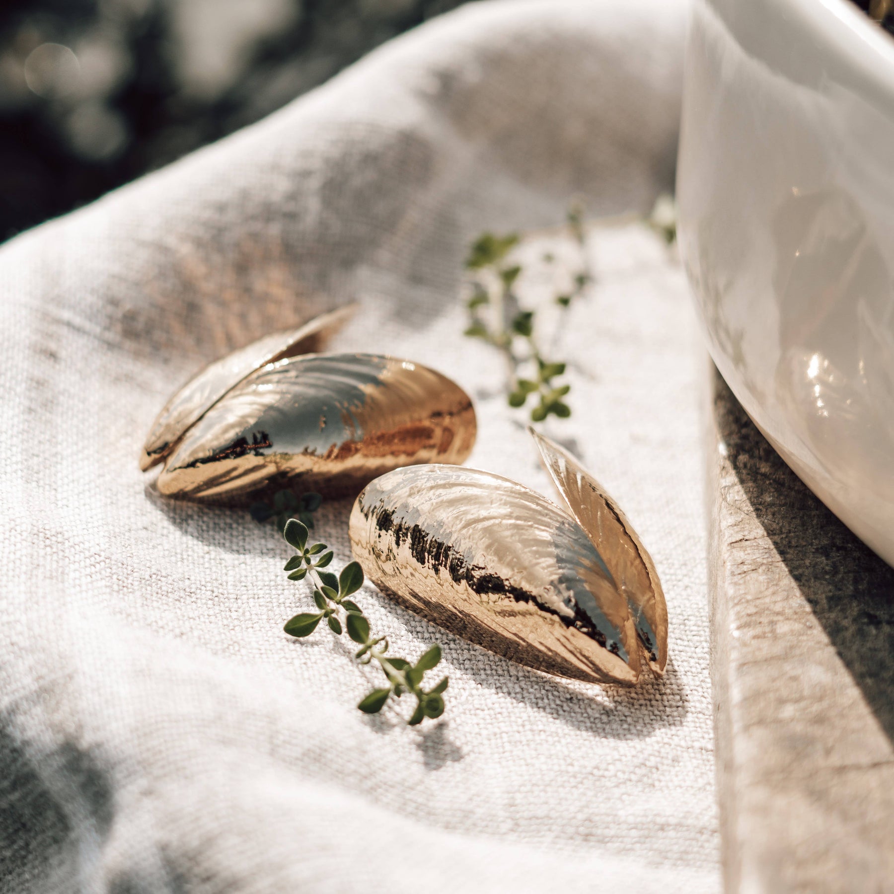 Season and Stir™ mussel cutlery - Gold plated