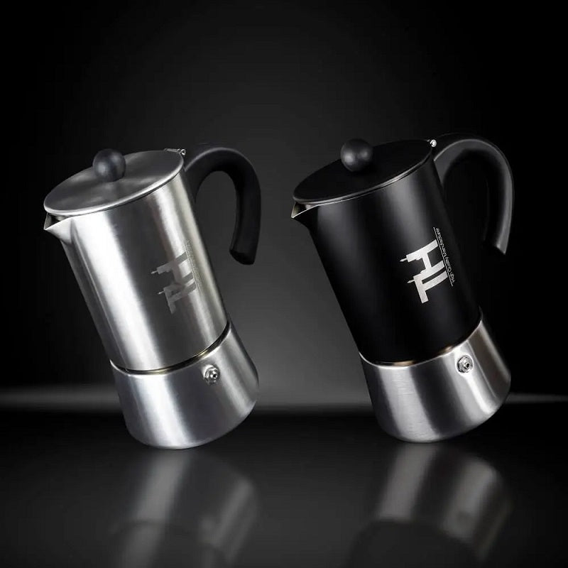 Season and Stir™ Thiru Espresso Maker Stainless Steel, Moka Pot