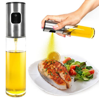 Season and Stir™ Reusable Glass Oil Sprayer - 100ml/3.5oz - Ideal for Cooking - Olive Oil Mister Spray Bottle - Dispenser Spray Bottle