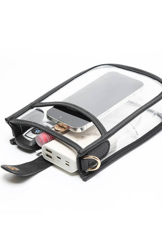 Clear Stadium Crossbody Mini Bag: Orange