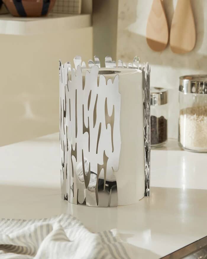 Season and Stir™ Alessi Bark Kitchen Roll Holder in 18/10 Stainless Steel