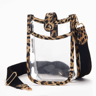Clear Stadium Crossbody Mini Bag: Black