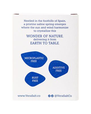 Vera's Fleur de Sel Spring Salt (180g 6.34 ounces)- Microplastic Free
