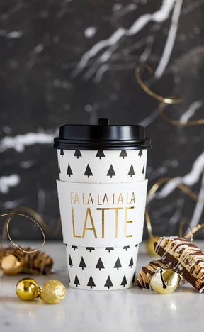 Season and Stir™ -Disposable Coffee Cups - Falalala-latte, Christmas Pine, Santa Helper or Floral design