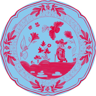 Oxford Rebel Blue and Red or Blue Goat Paper Dessert Plates - 50 Pack: Rebel Blue