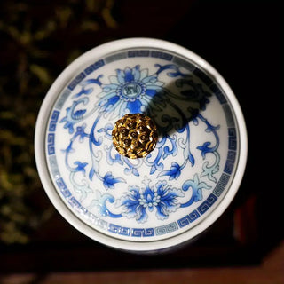 Season and Stir™ Fu Zi Blue and White Tea Jar