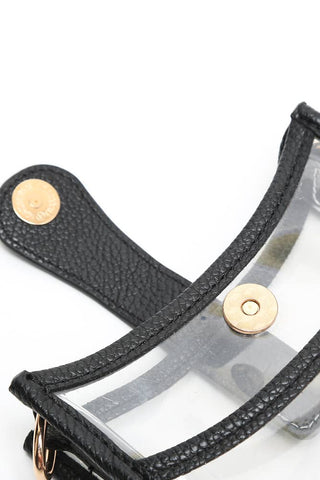 Clear Stadium Crossbody Mini Bag: Black