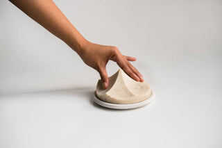 Season and Stir™ Handmade Erode Soap Set - Jasmine Ylang Ylang displayed on a Black Bouton Plate, highlighting the rich botanical ingredients.