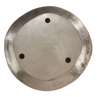 Brushed Aluminum Charger: Gold - refined and easy to clean charger plates perfect for special meals.