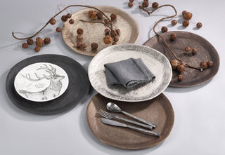 Brushed Aluminum Charger: Gold - stylish and easy to clean charger plates for upscale table settings.