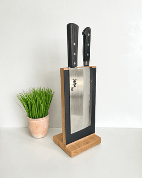 Wooden magnetic knife holder