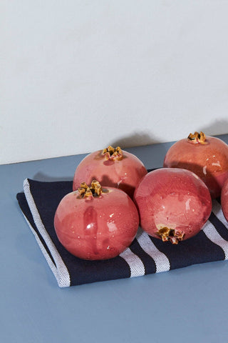 Granada glazed ceramic replica pomegranate - only a few left but we will take preorders for the holidays!