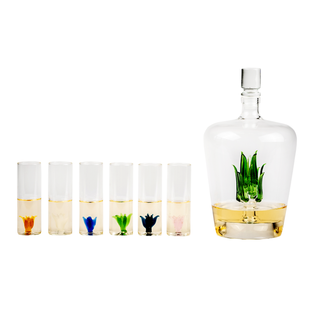 Season and Stir™ Tequila Agave Decanter With 6 Shot Glasses And Stand - GIFT GUIDE