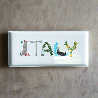 Season and Stir™ Italy or London Icons Typography Tray 10.5" Long 
