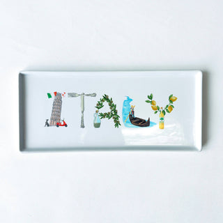 Season and Stir™ Italy or London Icons Typography Tray 10.5" Long 