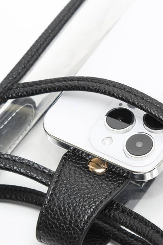 Clear Stadium Crossbody Mini Bag: Black