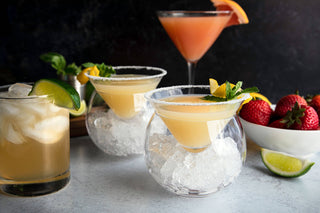 Season and Stir™ Glass Caviar Chiller Dish & Martini Glass:  Set of 2