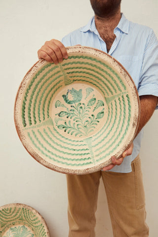 Handcrafted Spanish Lebrillo Granaínos Basin Bowl – Green choose your style - PRESALE ONLY