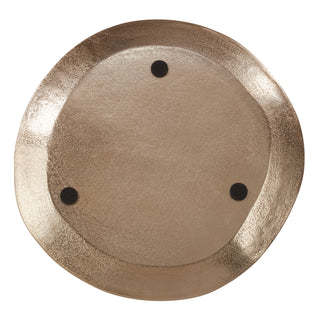 Brushed Aluminum Charger: Gold - versatile and easy to clean charger plates ideal for any occasion.