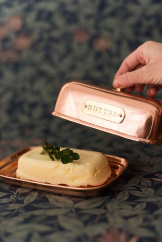Copper Butter Dish - holds two sticks of butter! Now in Stock!