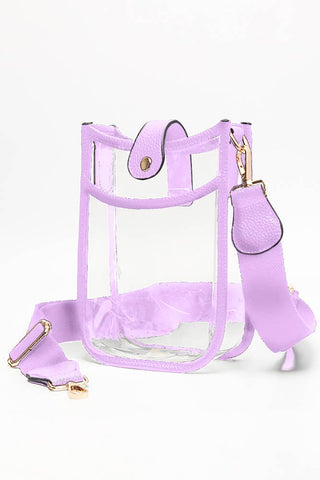 Clear Stadium Crossbody Mini Bag: Black