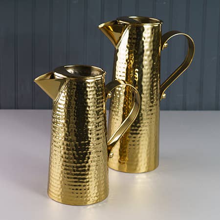 Season and Stir™ Small S.S. Gold Hammered Pitcher