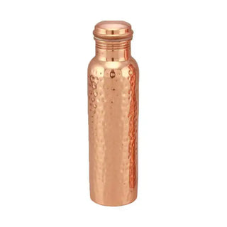 Copper Water Bottle Hammered -  (950 ml / 32 oz) Natural antimicrobial