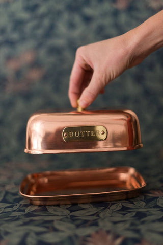 Copper Butter Dish - holds two sticks of butter! Now in Stock!