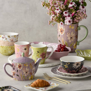 Wildflowers 3-D Floral Ice Cream Bowls set of 4