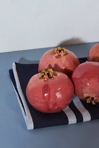 Granada glazed ceramic replica pomegranate - only a few left but we will take preorders for the holidays!