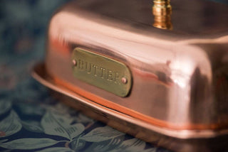 Copper Butter Dish - holds two sticks of butter! Now in Stock!