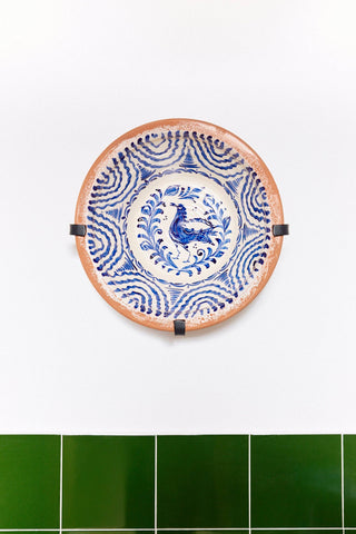 Andalusian basin Blue lebrillos granaínos  - blue flower 19.65 inches PREORDER