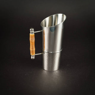 Season and Stir™ Polished & Hammered Oval Pitcher with Wood Handle