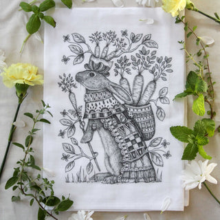 Season and Stir™ The Easter Parade Rabbit Tea Towel