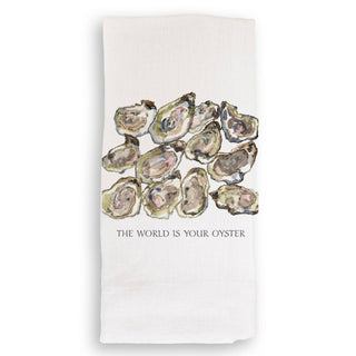 A Dozen Oysters with Quote: Kitchen Towel