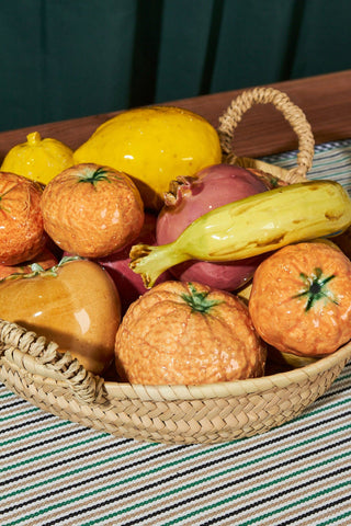 Granada glazed ceramic replica pomegranate - only a few left but we will take preorders for the holidays!