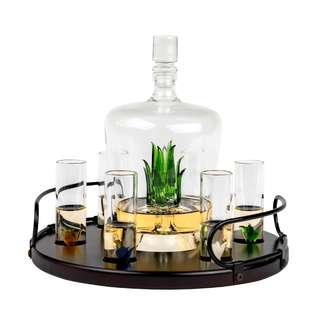 Season and Stir™ Tequila Agave Decanter With 6 Shot Glasses And Stand - GIFT GUIDE