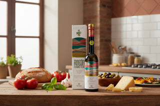 Rincón de la Subbética Organic Extra Virgin Olive Oil, an exceptionally smooth and award-winning product from Spain, showcasing the rich flavor of organic extra virgin olive oil.