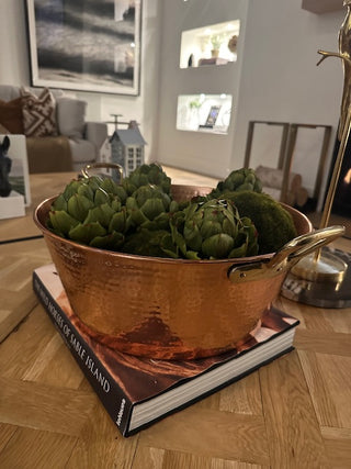 Season and Stir™ Hammered Copper Spa Tub with Brass Handles