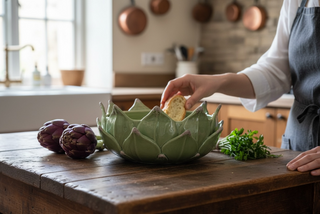 Italian Ceramic Artichoke Centerpiece – Handmade Florentine Style Table Décor
