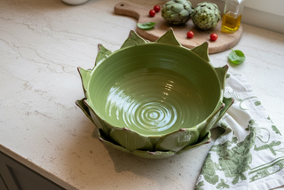Italian Ceramic Artichoke Centerpiece – Handmade Florentine Style Table Décor