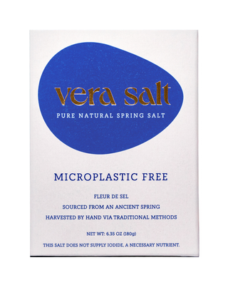 Vera's Fleur de Sel Spring Salt (180g 6.34 ounces)- Microplastic Free