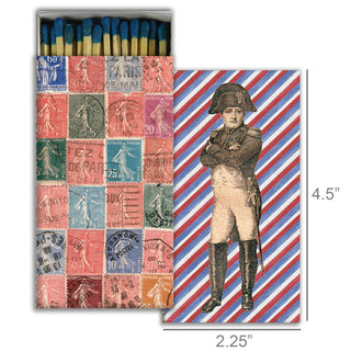 Close-up of Napoleon Luxury Decorative Safety Matches showcasing the stunning design and chic match tips.