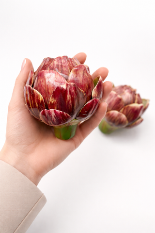 Designer’s Pick – Decorative Faux Artichoke (Small or Large): Burgundy