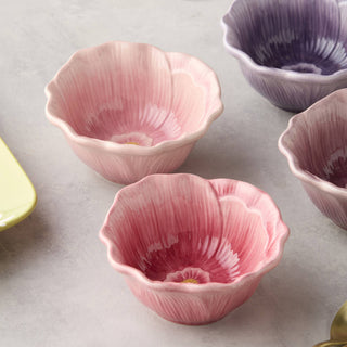 Wildflowers 3-D Floral Ice Cream Bowls set of 4