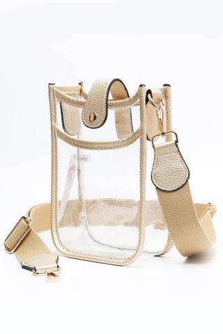 Clear Stadium Crossbody Mini Bag: Black