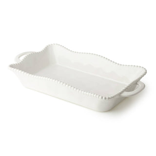 Perlette Cream Large Rectagular Baker 16in x 10.25in
