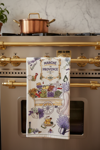 Torchons & Bouchons Tea Towel Provence Market