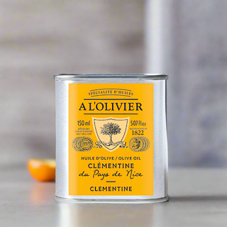 Season and Stir™ French Clementine Olive Oil – Gourmet Holiday Gift in a stylish tin, infused with real clementine essence for delightful flavor in salads and desserts.
